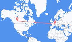 Vluchten van Edmonton, Canada naar Bern, Zwitserland