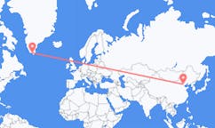 Lennot Pekingistä, Kiina Narsaqiin, Grönlanti