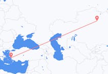 出发地 哈萨克斯坦出发地 努尔-苏丹目的地 希腊萨摩斯的航班