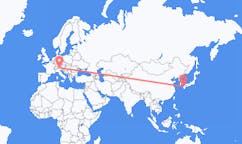 Flyg från Nagasaki, Japan till Bolzano, Italien