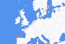 Flyg från Santiago de Compostela, Spanien till Stockholm, Sverige