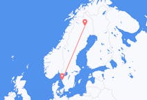 Vluchten van Gällivare naar Göteborg