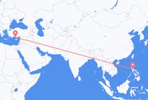 Flyreiser fra Manila, Filippinene til Gazipaşa, Tyrkia