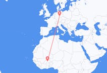 Flyreiser fra Ouagadougou, til Erfurt