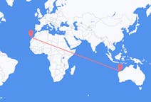 Vluchten van Karratha, Western Australia, Australië naar Las Palmas (ort i Mexiko, Veracruz, Tihuatlán), Spanje