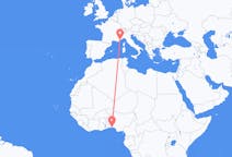 Flyreiser fra Lagos, Nigeria til Nice, Frankrike
