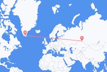 Flights from Narsarsuaq, Greenland to Omsk, Russia