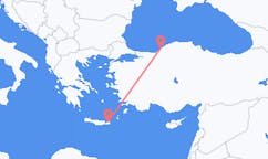 Vluchten van Zonguldak, Turkije naar Sitia, Griekenland