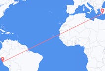 出发地 秘鲁出发地 利馬目的地 土耳其达拉曼的航班