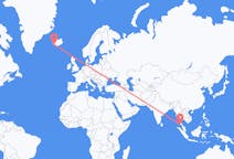 Flyreiser fra Phuket City, Thailand til Reykjavík, Island