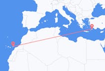 Vols depuis Ajuy, Espagne pour Rhodes, Grèce