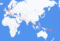 Flyreiser fra Luganville, Vanuatu til Stuttgart, Tyskland