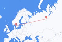 Loty z miasta Biełojarski do miasta Göteborg