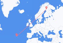 Vols depuis la ville de Terceira vers la ville de Rovaniemi