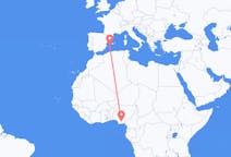 Flyreiser fra Owerri, Nigeria til Ibiza, Spania