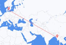 Flyrejser fra Magwe, Myanmar (Burma) til København, Danmark