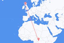 Flyrejser fra Bangui, Den Centralafrikanske Republik til Glasgow, Skotland