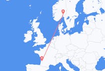 Flüge von Oslo, Norwegen nach Bordeaux, Frankreich