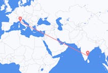 Vluchten van Chennai, India naar Pisa, Italië