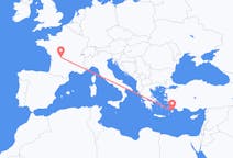 Flyg från Limoges, Frankrike till Rhodes, England, Frankrike