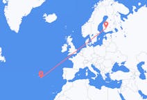 Flights from Ponta Delgada, Portugal to Tampere, Finland
