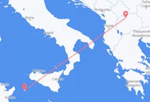 Vols depuis la ville de Skopje vers la ville de Pantelleria
