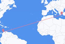 Flights from Cartagena, Colombia to Mykonos, Greece