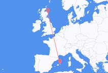 Flights from Menorca in Spain to Aberdeen in Scotland