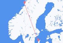 Vluchten van Visby naar Brønnøysund
