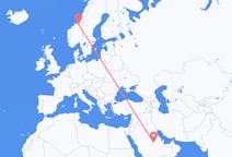 Flights from from Riyadh to Trondheim