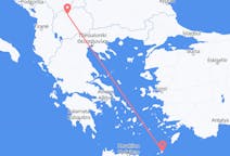 来自北马其顿斯科普里目的地 希腊卡尔帕索斯的航班