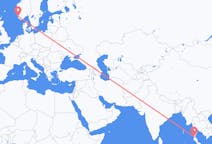 Vols depuis la ville de Kawthaung vers la ville de Stavanger