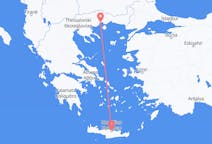 ギリシャのイラクリオンから、ギリシャのカバラ県までのフライト