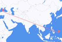 Flyreiser fra Koror, Palau til Kastamonu, Tyrkia