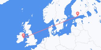 出发地 芬兰目的地 爱尔兰的航班