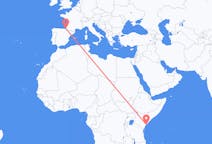 Flyg från Lamu, Kenya till Biarritz, Frankrike