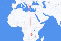 Flyreiser fra Lubumbashi, den demokratiske republikken Kongo til Athen, Hellas