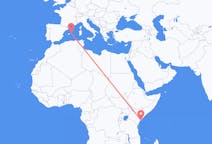Flyg från Lamu, Kenya till Mahon, Spanien