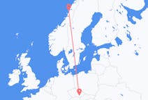 Vluchten van Sandnessjøen, Noorwegen naar Brno, Tsjechië