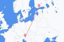 Flyrejser fra Klagenfurt, Østrig til Helsinki, Finland
