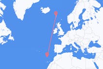 フェロー諸島のから ソルヴァーグル、ポルトガルのへ フンシャルフライト
