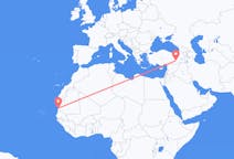 Flyreiser fra Nouakchott, til Diyarbakir