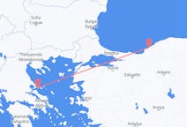 Lennot Zonguldakista, Turkki Skiathokselle, Kreikka