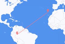 Flyreiser fra Leticia, Amazonas, Colombia til Funchal, Portugal