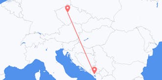 Flyg från Montenegro till Tjeckien