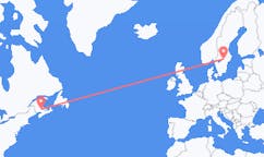 Flyreiser fra Moncton, Canada til Örebro, Sverige