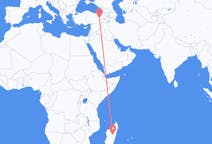 Loty z Antananarywa, Madagaskar do Bingöla, Turcja