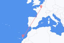 出发地 西班牙出发地 兰萨罗特岛目的地 法国巴黎的航班