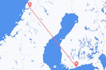 Vols depuis la ville de Mo i Rana vers la ville de Helsinki