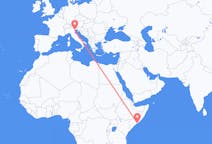 Flyg från Mogadishu till Venedig